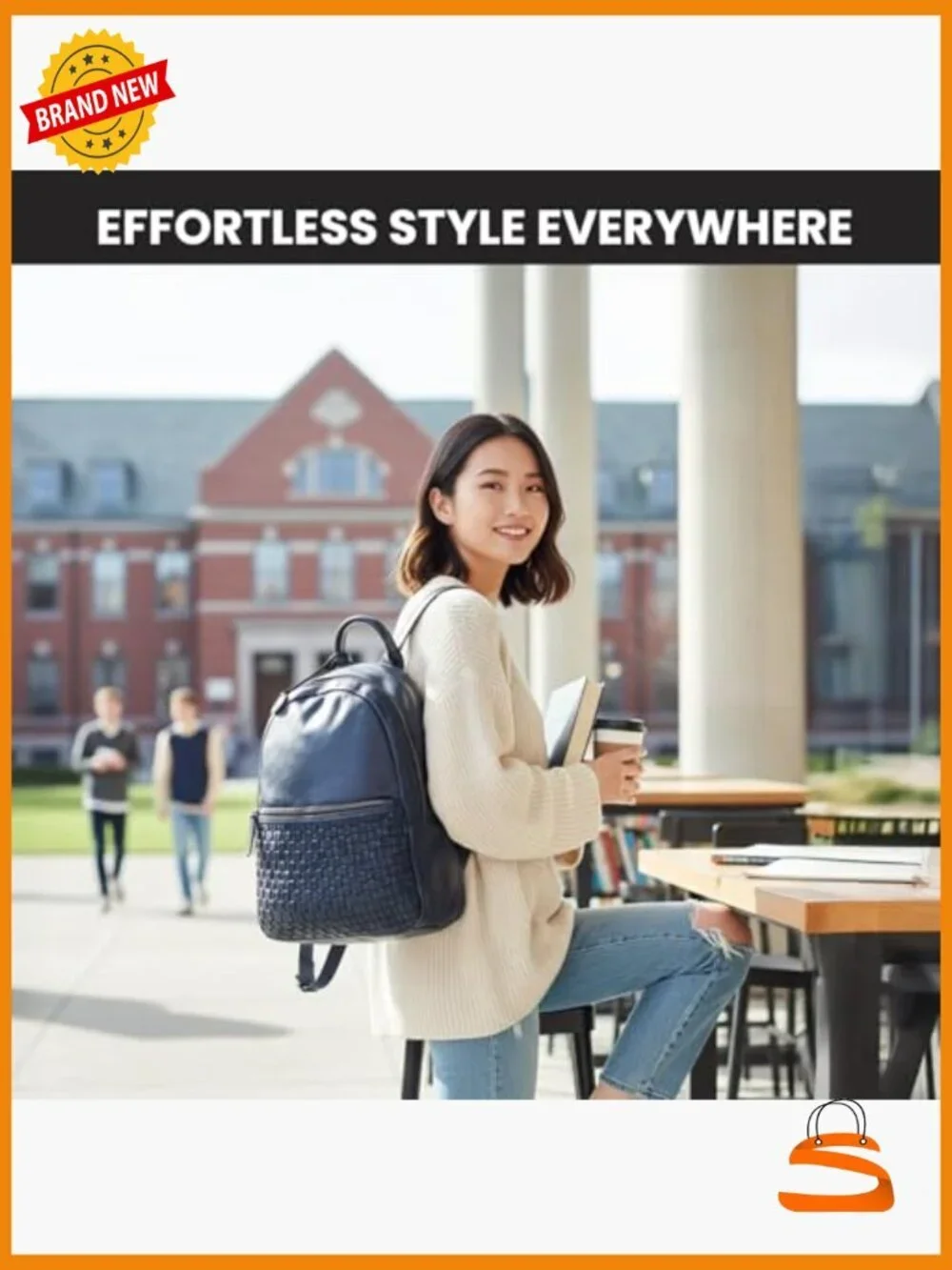 Genuine Leather Backpack for Men Women Office Casual Travel